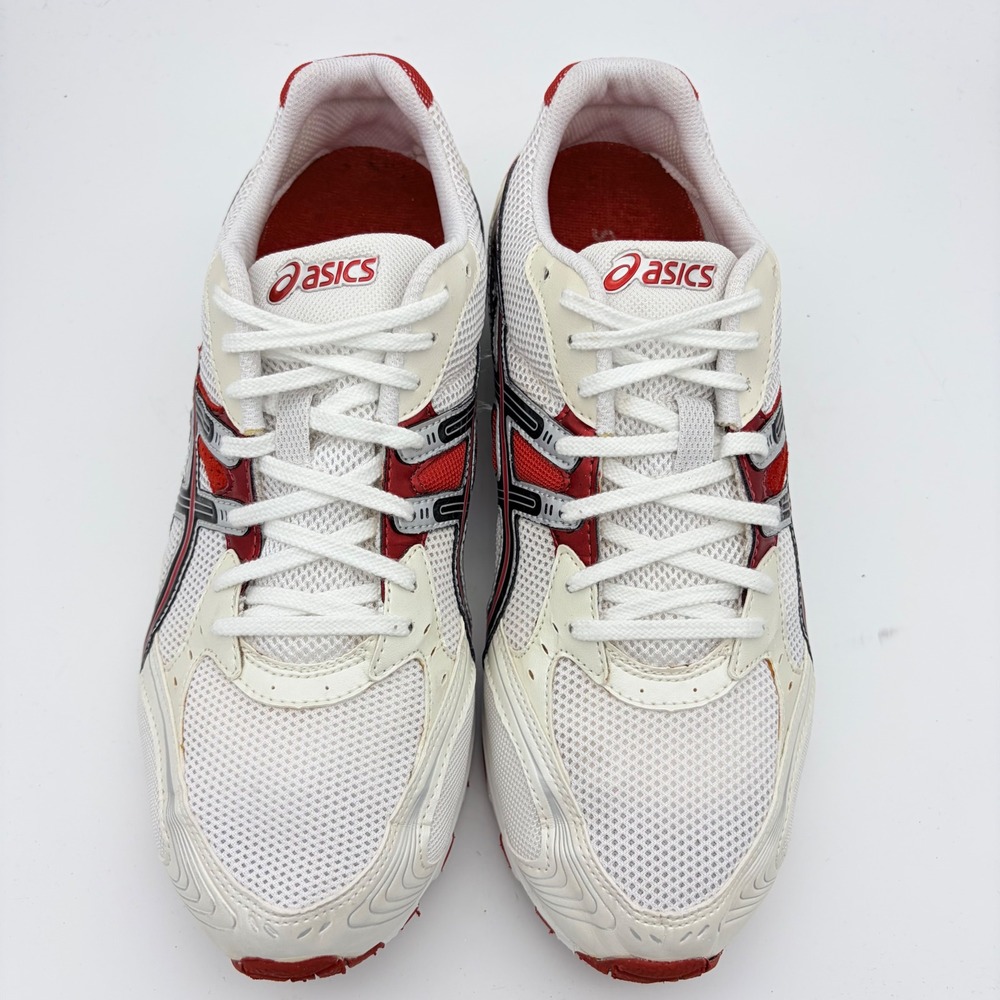 Asics Hyper Speed 4 Running Shoes Mens 10 White Red Silver Gym Tech Sneakers - Picture 3 of 10